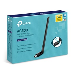 TP-Link Archer T2U PLUS AC600 nagy Teljesítményű, vezeték Nélküli, kétsávos, USB adapter