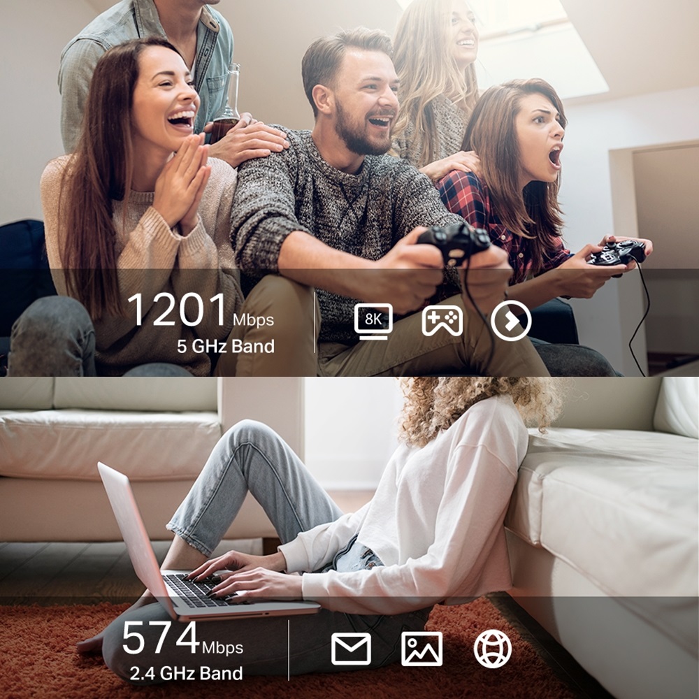 TP-Link Archer TX20U Plus AX1800 két antennás nagy teljesítményű vezeték nélküli fekete USB adapter