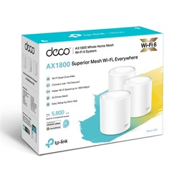 TP-Link DECO X20 AX1800 Whole Home Mesh Wi-Fi 6 802.11ax vezeték nélküli rendszer (3db-os)