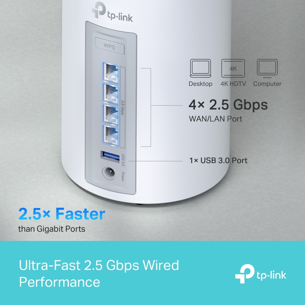 TP-Link Deco BE65(2-pack) BE9300 fehér otthoni mesh Wi-Fi 7 rendszer (2db)