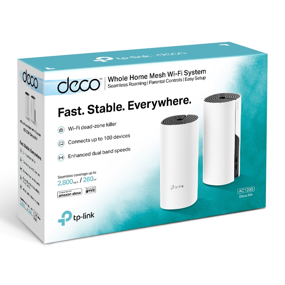 TP-Link Deco M4(2-pack) AC1200 fehér Wi-Fi rendszer (2db)