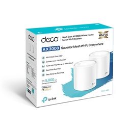 TP-Link Deco X60(2-pack, 3.2) AX3000 Egész Otthont Lefedő Mesh Wi-Fi 6 rendszer (2db) -R