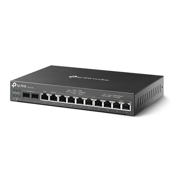 TP-Link ER7212PC Omada 8xGbE LAN, 1xGbE LAN/WAN, 1xGbE WAN, 2xSFP WAN/LAN port 3-in-1 VPN Router