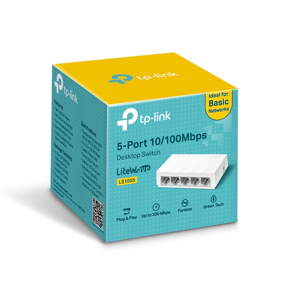 TP-Link LS1005 5x10/100 FE LAN port nem menedzselhető asztali switch