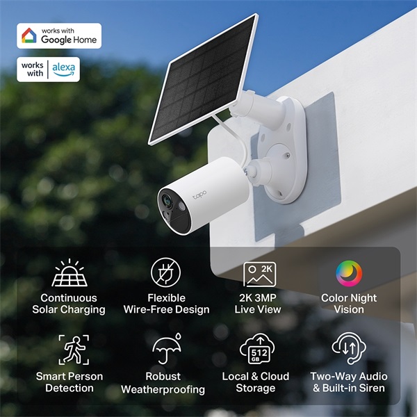 TP-Link TC82 KIT napelemes fehér biztonsági kamera szett -R
