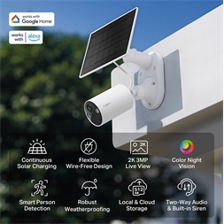 TP-Link TC85 KIT vezeték nélküli napelemes fehér biztonsági kamera szett -R