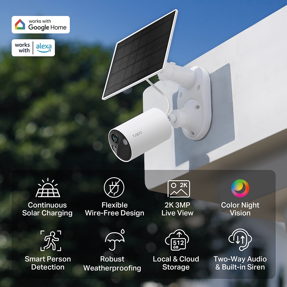 TP-Link TC85 KIT vezeték nélküli napelemes fehér biztonsági kamera szett -R