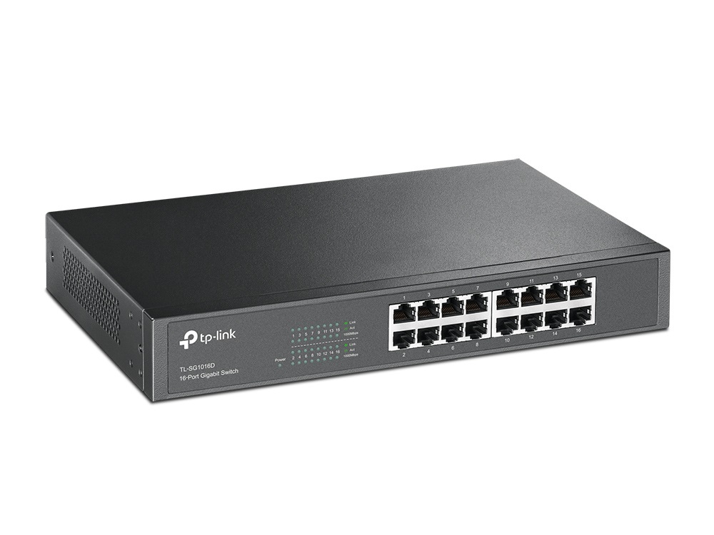 TP-Link TL-SG1016D 16port 10/100/1000Mbps LAN nem menedzselhető asztali Switch