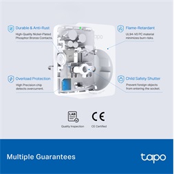 TP-Link Tapo P110M Mini fehér Wi-Fi-s okos konnektor, erőforrásfigyelő