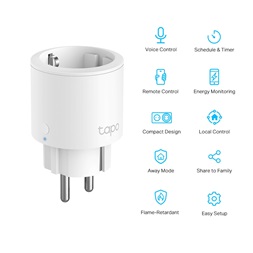 TP-Link Tapo P115(1-pack) Mini fehér okos Wi-Fi konnektor energiafigyeléssel