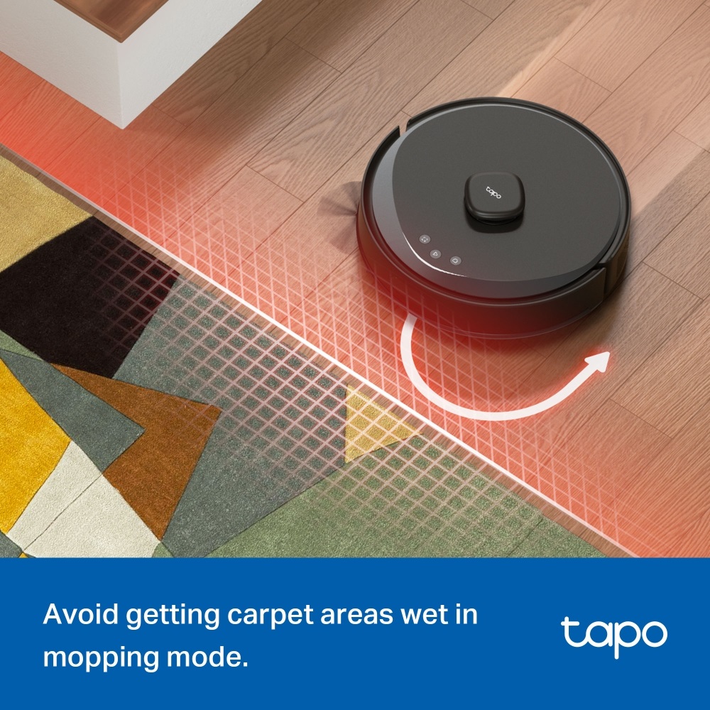 TP-Link Tapo RV30 Max Plus fekete robotporszívó és felmosó automata töltő, üritő dokkolóval - R