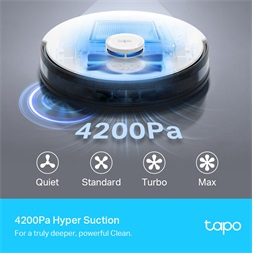 TP-Link Tapo RV30 Plus LiDAR navigációs robotporszívó és felmosó intelligens automatikus ürítő dokkolóval