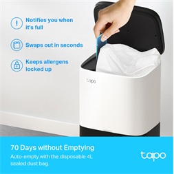 TP-Link Tapo RV30 Plus LiDAR navigációs robotporszívó és felmosó intelligens automatikus ürítő dokkolóval