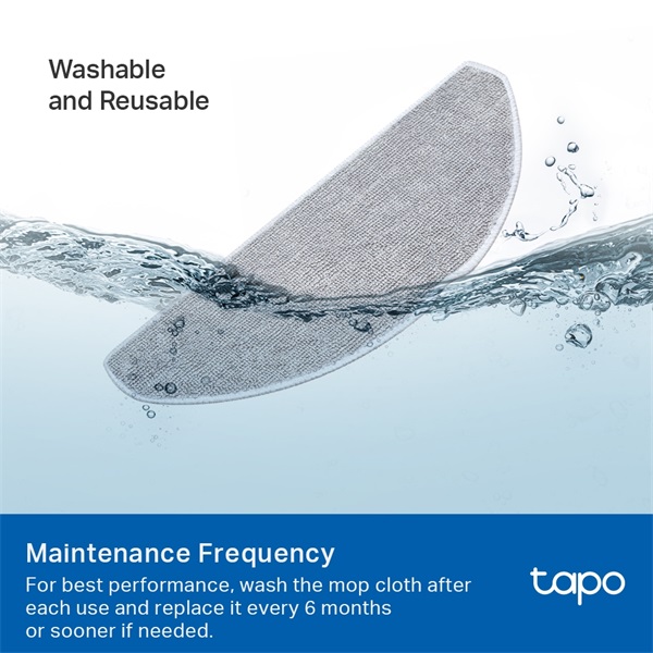 TP-Link Tapo RVA301 mosható felmosókendő Tapo robotporszívóhoz 5db - R