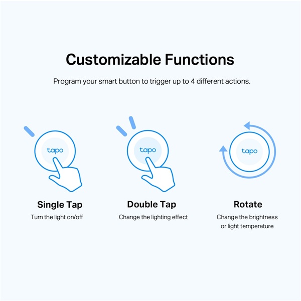 TP-Link Tapo S200B fehér okosotthon-vezérlő gomb