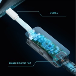 TP-Link UE300C USB 3.0 Type-C–RJ45 Gigabit Ethernet hálózati adapter