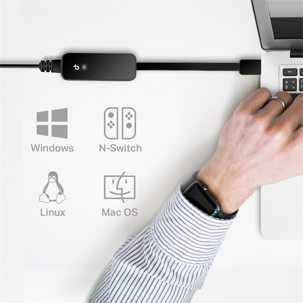 TP-Link UE306 Gigabit Ethernet-USB 3.0 fekete átalakító adapter