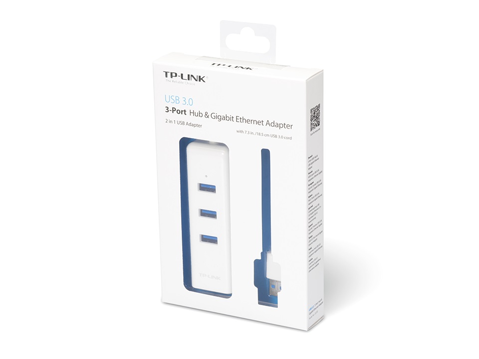 TP-Link UE330 3portos fehér USB 3.0 HUB