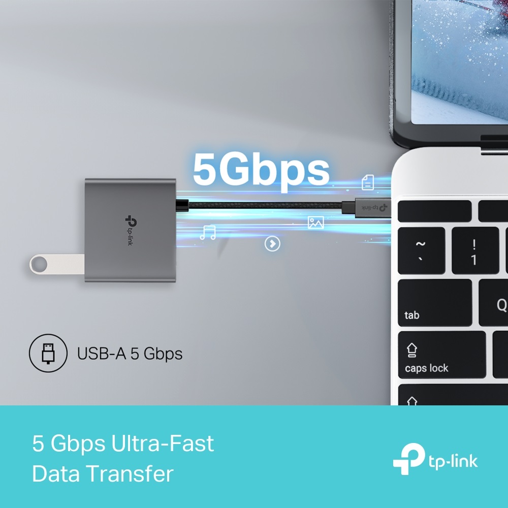 TP-Link UH3020C 3in1 szürke USB-C HUB