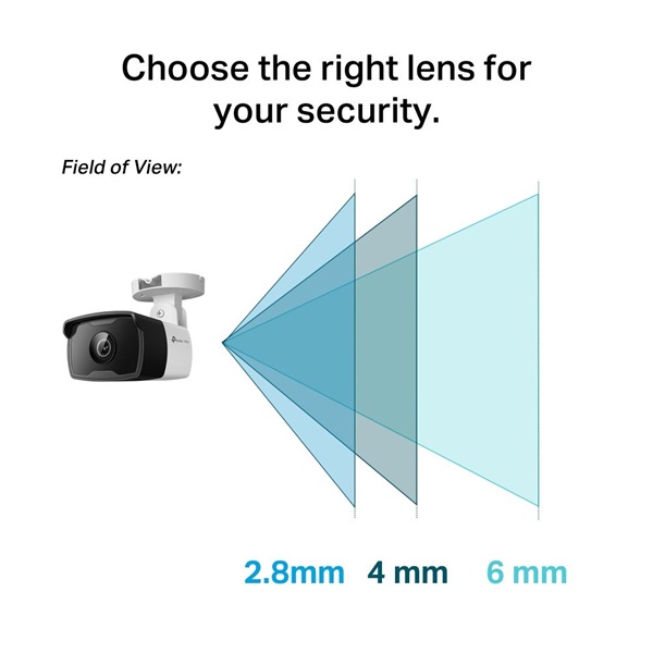TP-Link VIGI C320I /2MP/6mm/kültéri/H265/IR30m/Smart Detection/IP csőkamera