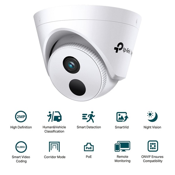 TP-Link VIGI C420I /2MP/2,8mm/beltéri/H265/IR30m/Smart Deteciton/IP turret kamera