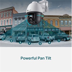 TP-Link VIGI C540 /4MP/4mm/kültéri/H265/IR30m/SD/Smart Detection/kétirányú hang/Full-Color IP PT kamera