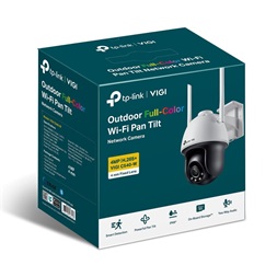 TP-Link VIGI C540-W /4MP/4mm/kültéri/H265/IR30m/SD/Smart Detection/kétirányú hang/Full-Color IP wifi PT kamera