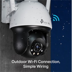TP-Link VIGI C540-W /4MP/4mm/kültéri/H265/IR30m/SD/Smart Detection/kétirányú hang/Full-Color IP wifi PT kamera