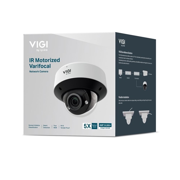 TP-Link VIGI InSight S245ZI /Kültéri/4MP/2,7-13,5mm MotorZoom/IR60m/IK10/Smart/fém ház/ IP dóm kamera
