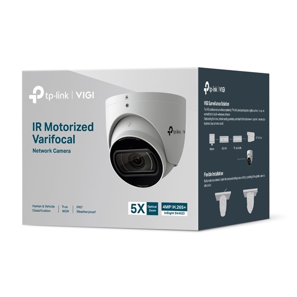 TP-Link VIGI InSight S445ZI /Kültéri/4MP/2,7-13,5mm MotorZoom/IR60m/IK10/Smart/fém ház/ IP turret kamera