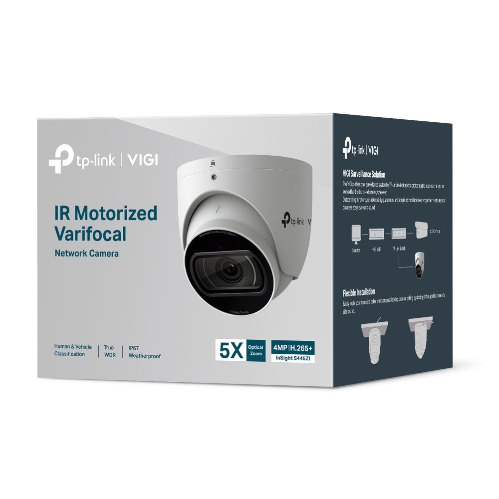 TP-Link VIGI InSight S445ZI /Kültéri/4MP/2,7-13,5mm MotorZoom/IR60m/IK10/Smart/fém ház/ IP turret kamera