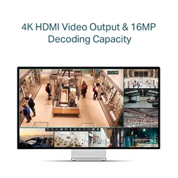 TP-Link VIGI NVR1004H-4P /4 csatorna/H265/80Mbps rögzítés/1x SATA/4x PoE+ hálózati rögzítő (NVR)