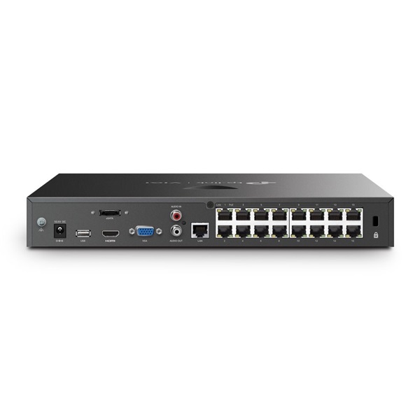 TP-Link VIGI NVR2016H-16P /16 csatorna/H265+/80Mbps rögzítés/2x SATA/16x PoE+ hálózati rögzítő (NVR)