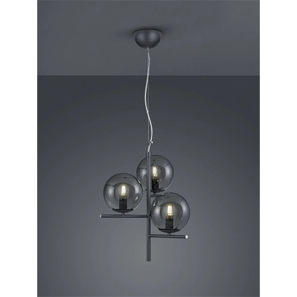 TRIO 302000342 Pure 28W antracit függesztett lámpatest