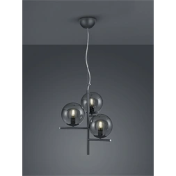 TRIO 302000342 Pure 28W antracit függesztett lámpatest
