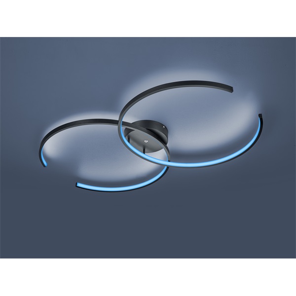 TRIO 651110232 CITIZEN 2 x 20W RGBW-LED/ 3000-5000K/ 2 x 1600Lm fekete mennyezeti lámpatest