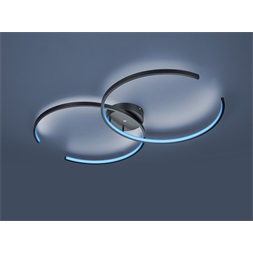 TRIO 651110232 CITIZEN 2 x 20W RGBW-LED/ 3000-5000K/ 2 x 1600Lm fekete mennyezeti lámpatest