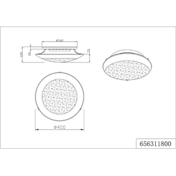 TRIO 656311800 Penta 20W 1800lm 4000K fehér mennyezeti lámpatest