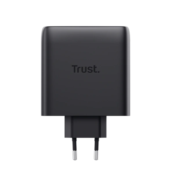 TRUST 25527 Maxo 100W 2x USB-C csatlakozással - fekete hálózati GaN töltő