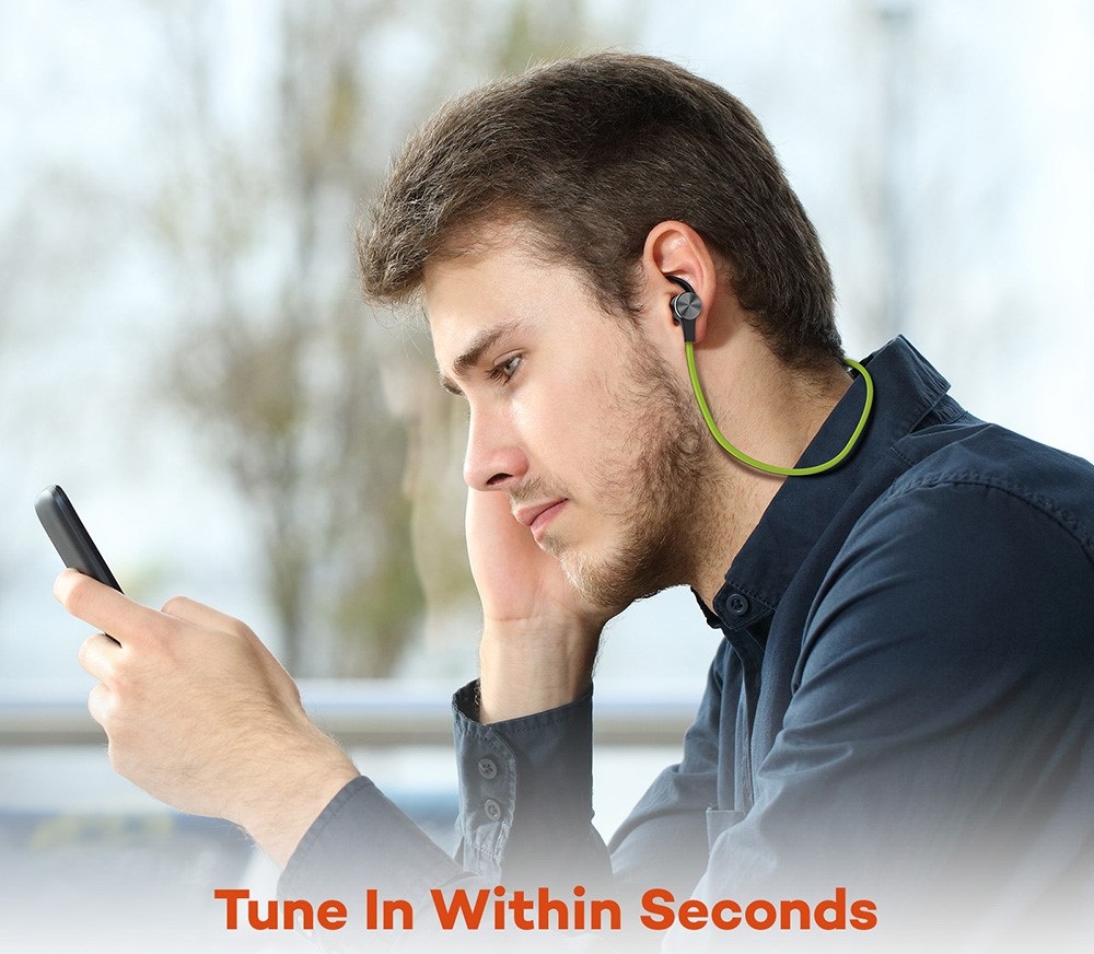 Taotronics TT-BH07 Bluetooth sztereó zöld sport fülhallgató