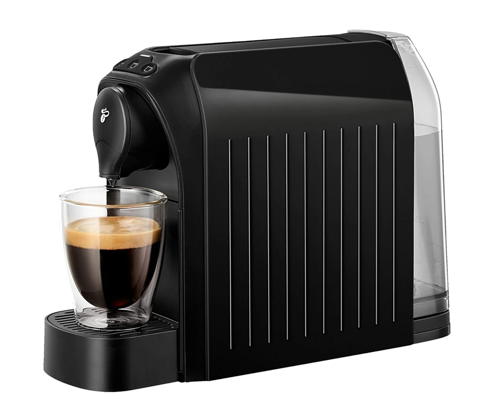 Tchibo Cafissimo Easy Black kapszulás kávéfőző +Caf. Espresso Elegant Aroma 8x10db + Caf. Espresso Intense Aroma 8x10db