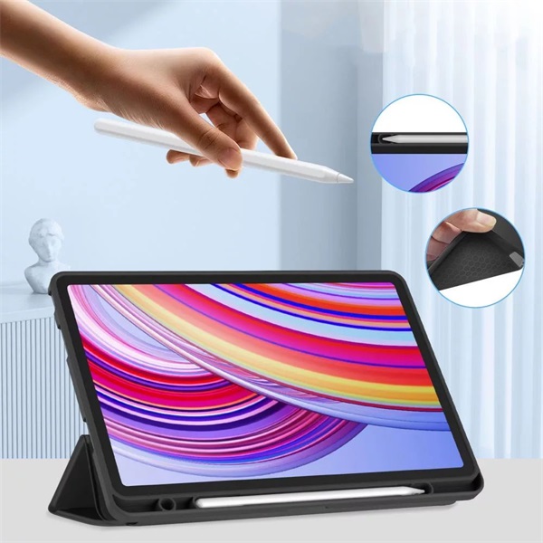 Tech-Protect TP310678 Xiaomi Redmi Pad Pro 12.1 (Smart Case Pen) fekete tablet tok