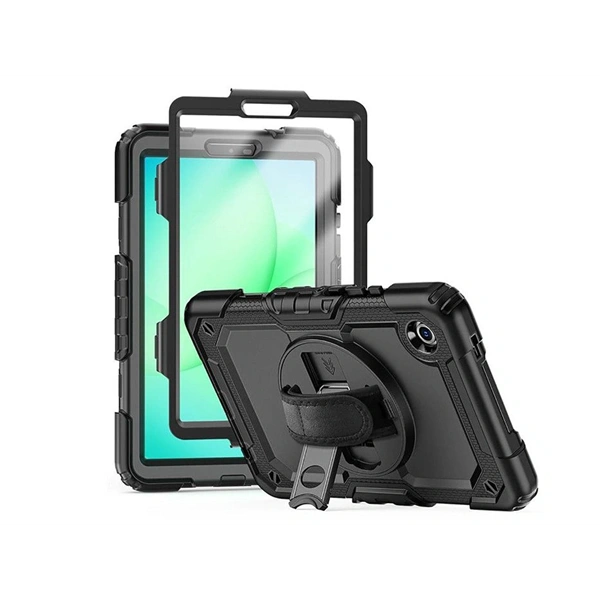 Tech-Protect TP335046 Samsung Galaxy Tab A9/A11 8,7" Solid fekete ütésálló tok kijelzővédővel