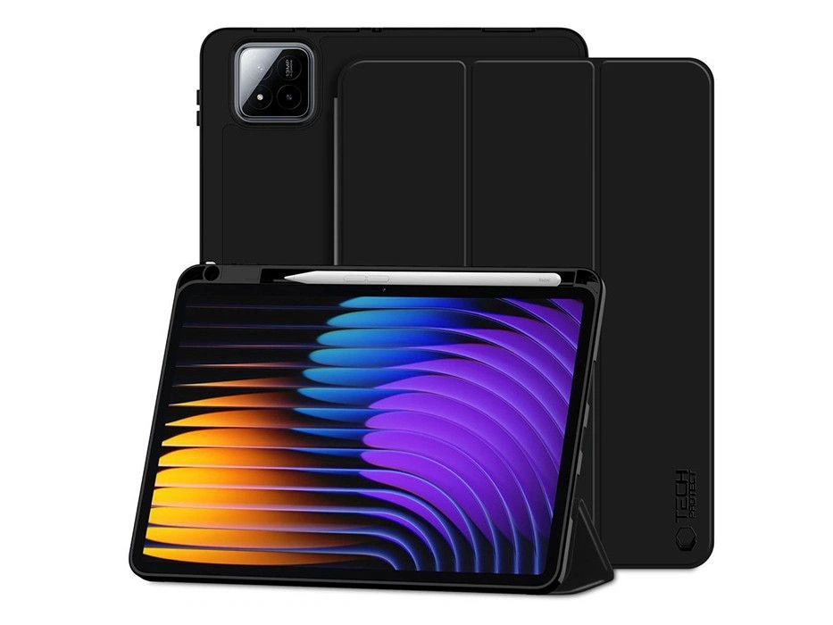 Tech-Protect TP361601 Xiaomi Pad 7 / 7 Pro 11.2" (Smart Case Pen) fekete tablet tok
