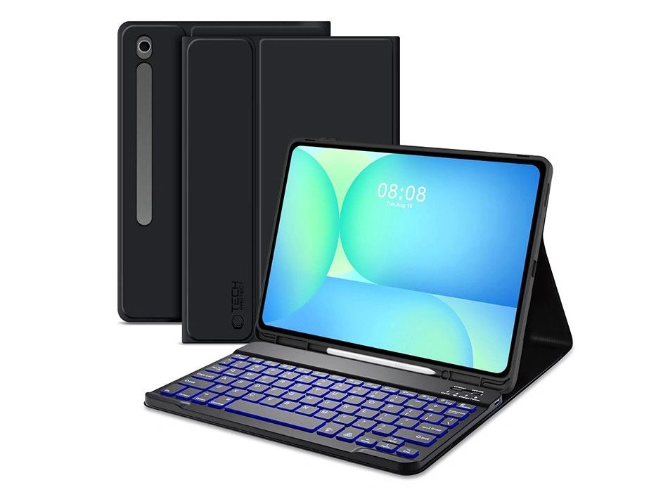 Tech-Protect TP368259 Samsung Galaxy Tab S10 FE+ 13,1" X620/X626B fekete bill. tablet tok (SC Pen)