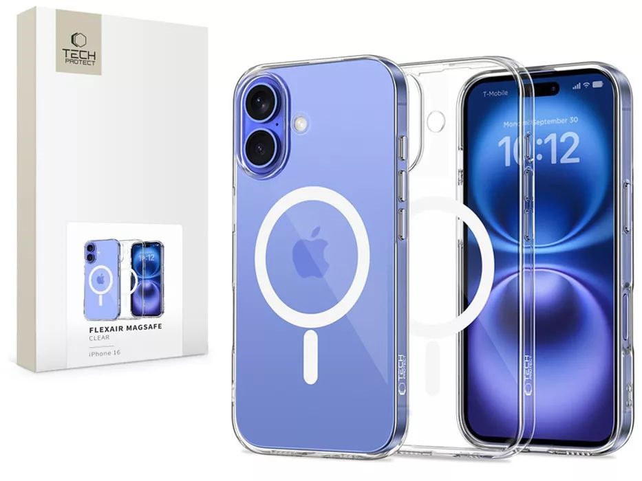 Tech-Protect TP371822 Apple iPhone 16 FlexAir MagSafe átlátszó szilikon tok