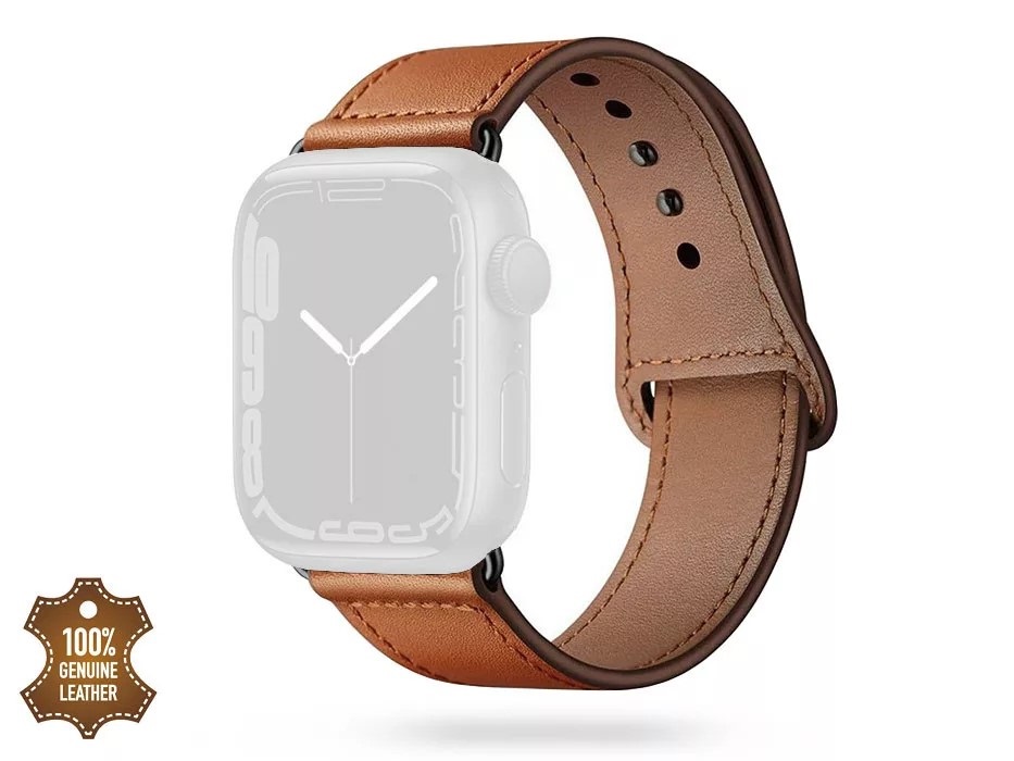 Tech-Protect TP928103 Apple Watch 38/40/41mm barna valódi bőr szíj