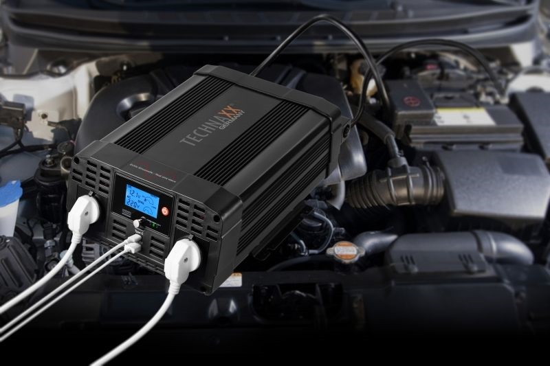 Technaxx TE22 2000W 2xUSB 2x230V autós inverter