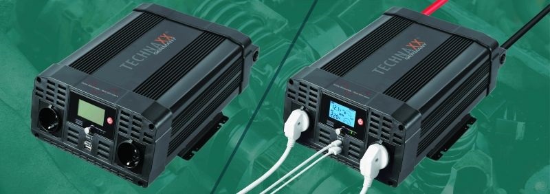 Technaxx TE23 3000W 1xUSB-C 1xUSB 2x230V autós inverter