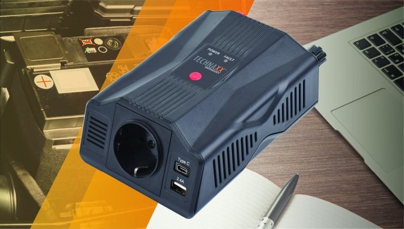 Technaxx TE24 300W 1xUSB-C 1xUSB 1x230V autós inverter
